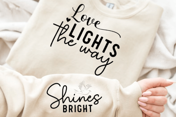 Love Lights the Way Sleeve Svg Design for T-Shirt Designs