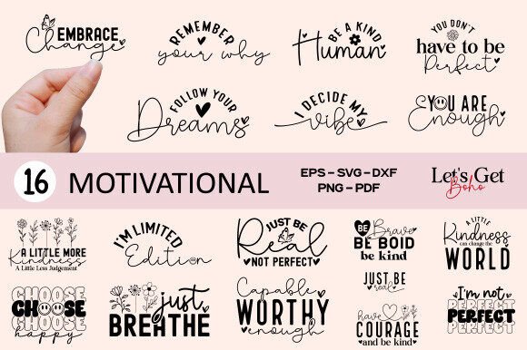Motivational Svg Bundle for T-Shirt Designs